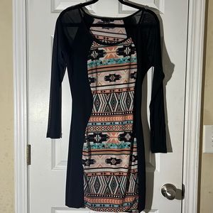 Colorful bodycon patterns dress